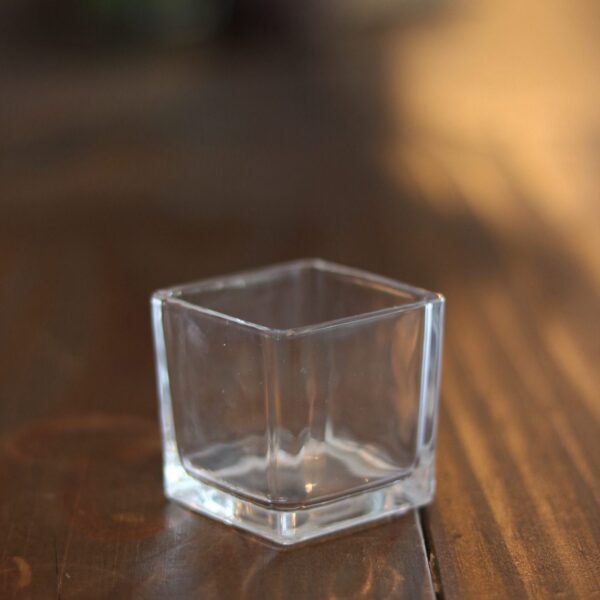 copo de vidro 80 ml cubo para velas e cosméticos artesanais
