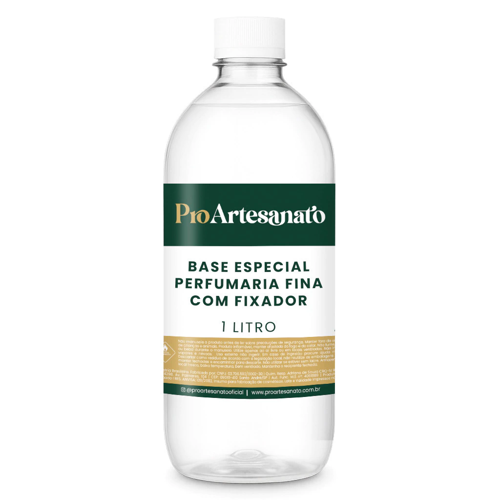 Frasco de 1 litro de base para perfumaria fina com fixador
